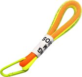 Keycords | Lanyard Neon Oranje-Geel | 16 cm | Sleutelhanger | Nylon en Metaal