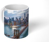 Mok - Skyline van New York bij de Brooklyn Bridge - 350 ML - Beker