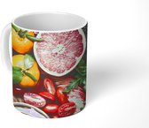 Mok - Groente - Fruit - Kleuren - 350 ML - Beker