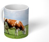Mok - Koe - Bruin - Wit - Dier - 350 ML - Beker