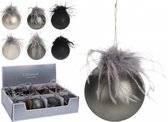 Oneiro's luxe kerstbal Fluffy – ø8 cm - kerstbal - luxe verpakking – kerstcollectie – kerstdecoratie – kerstboomhanger – kerstversiering