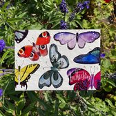 5x Bloeikaart 'Thanks for the Butterflies' - Plantbare Bedankt kaart met zaden