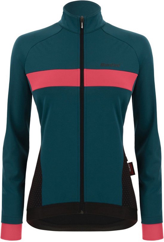 Santini Fietsjack Winter Dames Blauwgroen Roze - Coral Bengal Winter Jacket  For Women... | bol.com