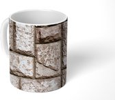 Mok - Muur met verschillende stenen - 350 ML - Beker