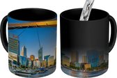 Magische Mok - Foto op Warmte Mok - Een gouden brug voor de skyline van Perth - 350 ML