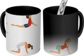 Magische Mok - Foto op Warmte Mok - Yoga - Kinderen - Pose - 350 ML