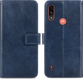 Motorola Moto E7i Power Hoesje met Pasjeshouder - iMoshion Luxe Booktype - Donkerblauw