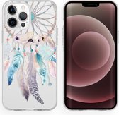 iMoshion Hoesje Geschikt voor iPhone 13 Pro Max Hoesje Siliconen - iMoshion Design hoesje - Meerkleurig / Dreamcatcher