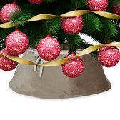JMP Collections - Kerstboomrok - Kerstboommand - Kerstboomkleed - Velours - Velvet - Champagne - Ø 40cm