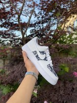 Custom Made Nike Air Force One Dior Blauw - Nike - Schoenen - Handgemaakt - Air Force 1 - Dior - Sneakers - Custom - Maat 38 - Blauw