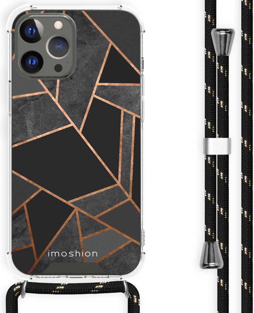 iMoshion Design hoesje met koord iPhone 13 Pro Max - Grafisch Koper