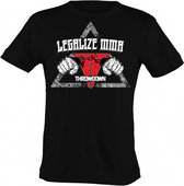 Throwdown Shirt Legalize MMA | Zwart (Maat: XL)