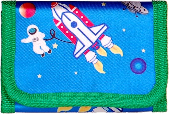 Portemonnee blauw ruimte/astronaut
