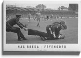 Walljar - NAC Breda - Feyenoord '74 - Muurdecoratie - Canvas schilderij