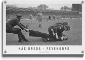Walljar - NAC Breda - Feyenoord '74 - Muurdecoratie - Acrylglas schilderij - 60 x 90 cm