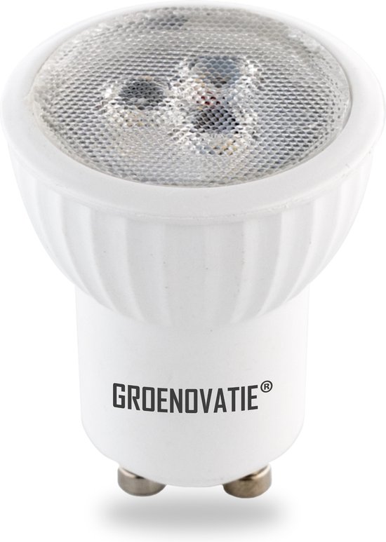 Spot LED vert LED - 3W - Montage GU10 - Blanc chaud - Dimmable - 35mm |  bol.com
