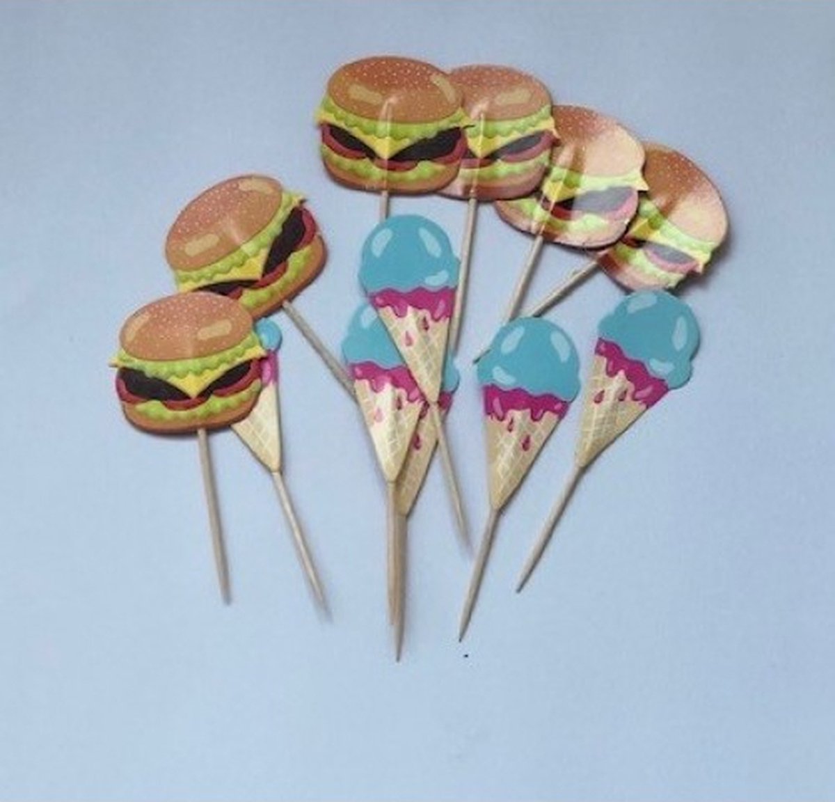 Cocktailprikkers fastfood 12 stuks