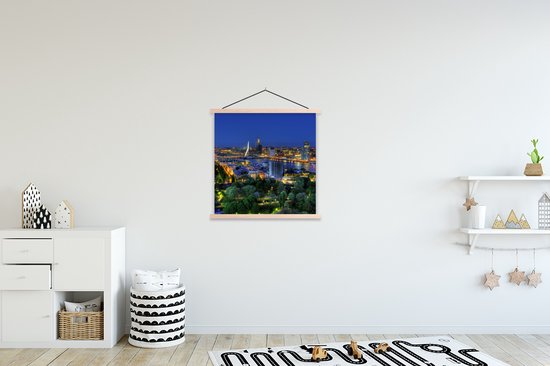 Affiche scolaire - Rotterdam - Pays- Nederland - Skyline - 90x90 cm - Lattes vierges