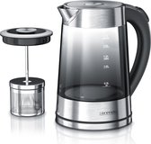 Arendo INFUSION waterkoker 1,7 l 2200 W Zwart, Zilver