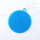 Spons 1 Stuks - 1 x Siliconen Schoonmaak Sponz - Duurzaam Herbruikbaar Milieuvriendelijk Schoonmaaksponzen - kleur blauw