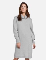 GERRY WEBER Dames Gebreide jurk met col Cloudy Grey-Melange-46