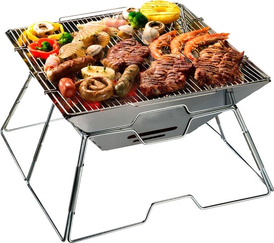 Acecamp Houtskoolbarbecue 42 X 42 X 27 Zilver van Acecamp — afbeelding 3