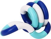 TOZY Tangl Stress verlagende Fidget Toy - Tangle Fidget Toys - Blauw / Wit / Sky Blue - Voor jong en oud