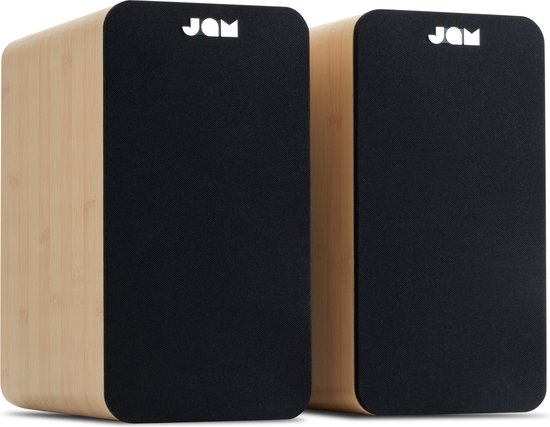 JAM Boekenplank Speakers - Bluetooth Luidsprekers 4 Inch - Stereo Paar - Bruin - Jam