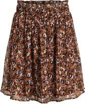 Vila Rok Vifalia Hw Skirt/lc 14072042 Toffee/leo Dames Maat - W38