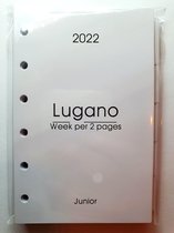 Agendavulling Lugano junior 2023 wit week per 2 pagina's (10cm x 13cm)