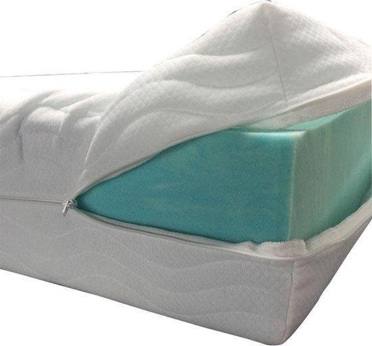 Luxe Dubbeldoek MATRAS HOES - TIJK - AFRITSBAAR 200x220x14 cm