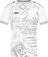 Jako Tropicana Shirt Korte Mouw Heren - Wit / Zilver