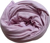 Roze Hoofddoek - Sjaal - Hoofddoek - Jersey Hoofddoek - Pastel Roze - Zacht Katoenen hoofddoek - Stretch Hoofddoek - 70x170 cm - Gratis Hijabclip