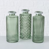 Boltze Home Vaas Adore glas  H13cm groen (1 stuk) assorti