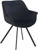 Ellanora®️ Kuipstoelen per 2 - Woonkamerstoelen - Luxe stoelen - Sofa stoelen - Relax stoelen - Fateuile - Woonkamer Meubel - Zwart - Eetkamerstoelen - Keukenstoelen - Zacht - Velvet