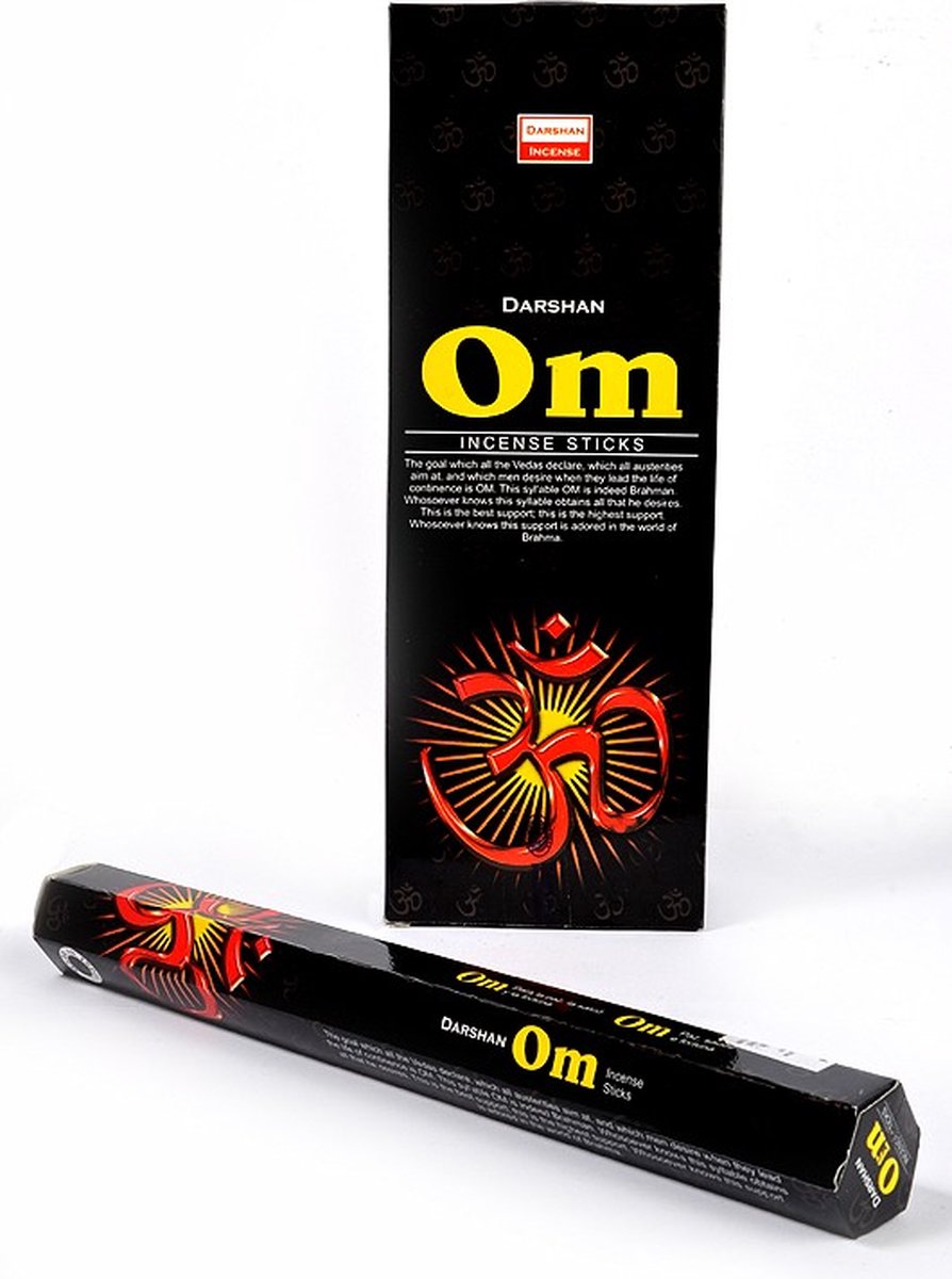 Wierook DARSHAN OM 6 PAK (120 wierook stokjes) Voor Meditatie en Spiritualiteit