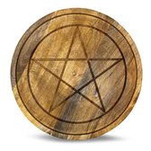 Kristallen rooster van Mangohout Pentagram symbool