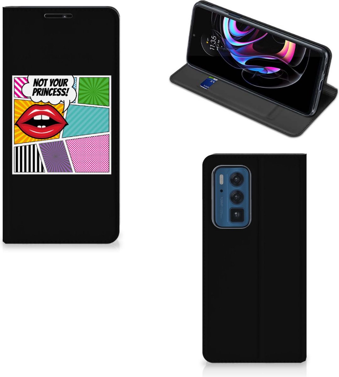 Motorola Edge 20 Pro Hippe Standcase Popart Princess