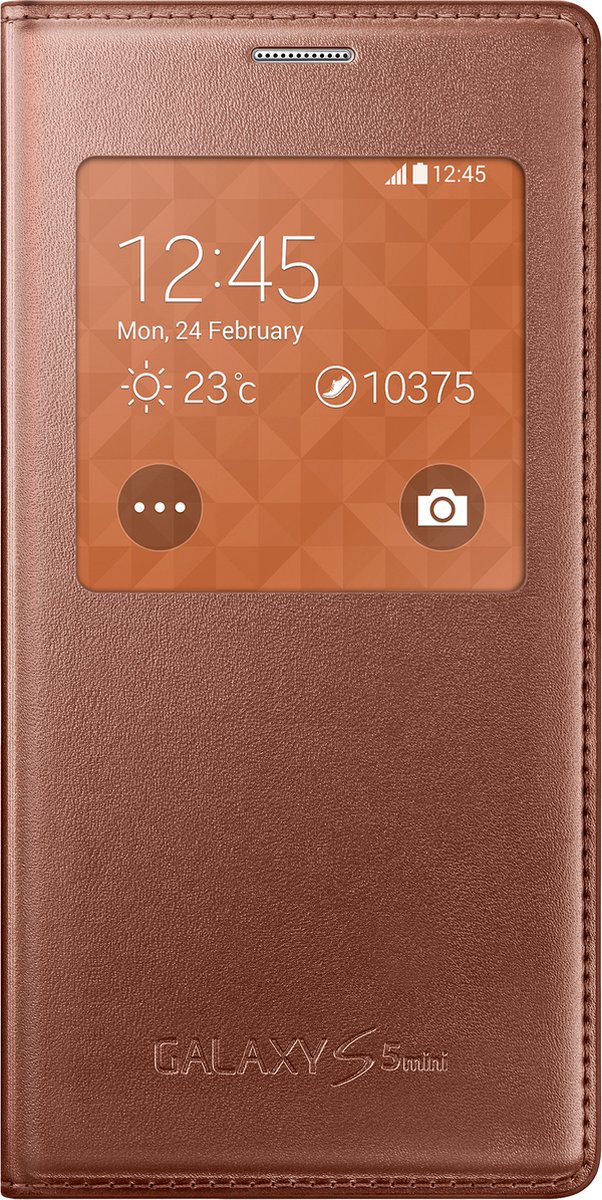 Samsung S View Cover Leder voor Samsung Galaxy S5 Mini - Roze