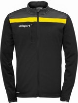 Uhlsport Offence 23 Poly Jacket Kind Zwart-Antraciet-Limoengeel Maat 164