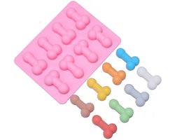Winkrs - Piemel Penis vorm voor ijsblokjes, chocolade of snoepjes | Maak 8 piemeltjes met deze siliconen mal