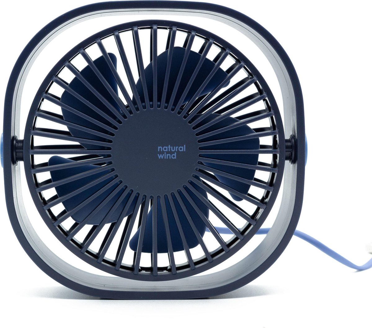 LW USB Mini Ventilator - Ventilator - Tafelventilator - Geluidstil - 3 standen - Blauw - Model 2023 - Winstpakker — afbeelding 3