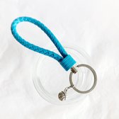 Sleutelhanger - Licht Blauw - Basketbal - Bal - Basketball - Sport - Hanger - Leer - SportPresent - Sportsieraad - Sieraden - Teamkado - Team