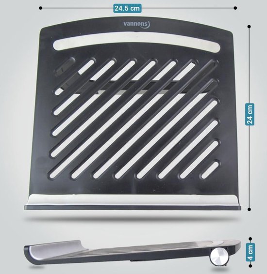 Laptopstandaard - Laptop Standaard - Inklapbaar - tot 17 Inch - Lichtgewicht - Zwart
