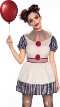 Wonderland - Monster & Griezel Kostuum - Leuke Maar Niet Zo Vrolijke Creepy Clown - Vrouw - - Medium - Halloween - Verkleedkleding