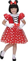 Costume de Mickey et Minnie Mouse | Minnie petite amie de Mickey Mouse | Fille | Taille 110 | Costume de carnaval | Déguisements