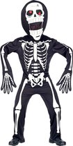 Widmann - Spook & Skelet Kostuum - Ongelukkig Skelet Met Waterhoofd Kostuum - Zwart / Wit - Small / Medium - Halloween - Verkleedkleding