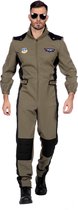Costume de pilote et d'aviation | Avion de combat Maverick Top Pilot F35 | Homme | Taille 54 | Costume de carnaval | Déguisements