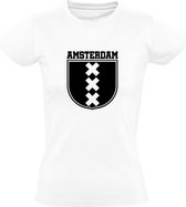 Amsterdam Stadswapen | Dames T-shirt | Wit | Stad | Noord-Holland | Nederland | Cadeau
