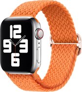 YONO Gevlochten Nylon Stretch Bandje geschikt voor Apple Watch - 42 / 44 / 45 / 49 mm - Oranje